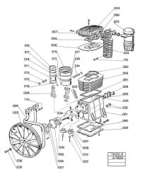 Шкив электродвигателя B7000 D180-2A + втулка коническая H38 6224183800 (2236110193) = 2901320266