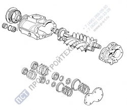 Ремкомплект (подшипники+сальник) винтового блока Abac C77 2901043300