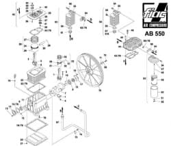 F 1127200105 (7201050000) Шкив D.400 мм FIAC AB550/671